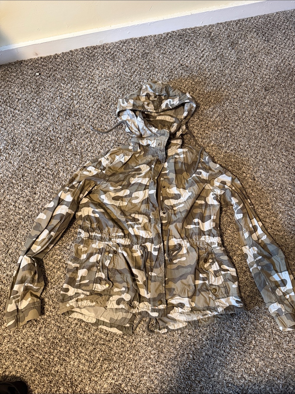 American Eagle Outfitters Women's Camo Utility Jacket - Olive & Tan